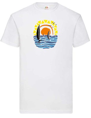 FRUIT OF THE LOOM T-shirt με στάμπα ART316 ΛΕΥΚΟ